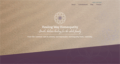 Desktop Screenshot of healingwayhomeopathy.com